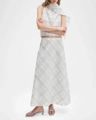 rag & bone Wren Plaid Silk-Blend Skirt | Thumbnail 2 rag & bone Wren Plaid Silk-Blend Skirt | Thumbnail 2