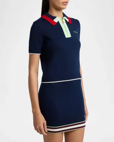 Casablanca Merino Wool Polo Shirt | Thumbnail 4 Casablanca Merino Wool Polo Shirt | Thumbnail 4