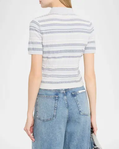 rag & bone Karina Stripe Short-Sleeve Top | Thumbnail 3 rag & bone Karina Stripe Short-Sleeve Top | Thumbnail 3
