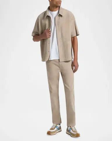 FRAME Men 's Suede Button-Front Shirt | Thumbnail 2 FRAME Men 's Suede Button-Front Shirt | Thumbnail 2