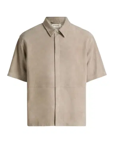 FRAME Men 's Suede Button-Front Shirt | Thumbnail 1 FRAME Men 's Suede Button-Front Shirt | Thumbnail 1