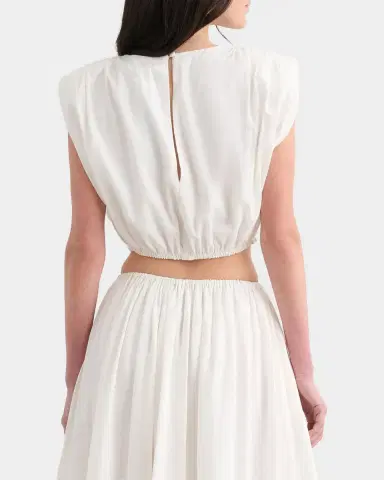 Toccin Sirelle Linen-Cotton Crop Top | Thumbnail 3 Toccin Sirelle Linen-Cotton Crop Top | Thumbnail 3
