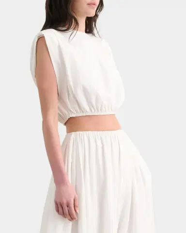 Toccin Sirelle Linen-Cotton Crop Top | Thumbnail 5 Toccin Sirelle Linen-Cotton Crop Top | Thumbnail 5
