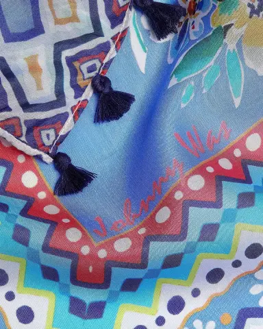 Johnny Was Tiana Floral Silk Scarf | Thumbnail 3 Johnny Was Tiana Floral Silk Scarf | Thumbnail 3