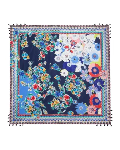 Johnny Was Tiana Floral Silk Scarf | Thumbnail 1 Johnny Was Tiana Floral Silk Scarf | Thumbnail 1
