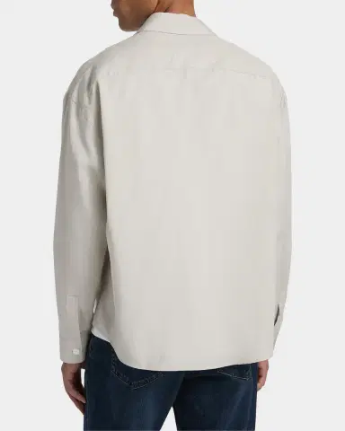 FRAME Men 's Long-Sleeve Polo Shirt | Thumbnail 3 FRAME Men 's Long-Sleeve Polo Shirt | Thumbnail 3