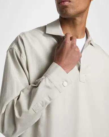 FRAME Men 's Long-Sleeve Polo Shirt | Thumbnail 5 FRAME Men 's Long-Sleeve Polo Shirt | Thumbnail 5