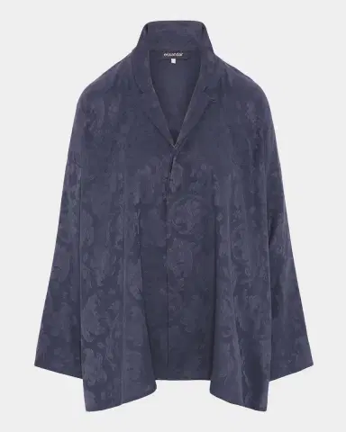 Eskandar A-Line Silk Floral Jacquard Jacket | Thumbnail 7 Eskandar A-Line Silk Floral Jacquard Jacket | Thumbnail 7