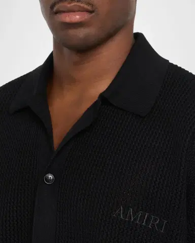 AMIRI Men's Crochet-Knit Mesh Cotton Shirt | Thumbnail 5 AMIRI Men's Crochet-Knit Mesh Cotton Shirt | Thumbnail 5