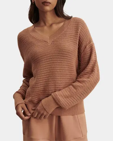 Varley Gaia Open-Knit Cotton Sweater | Thumbnail 4 Varley Gaia Open-Knit Cotton Sweater | Thumbnail 4
