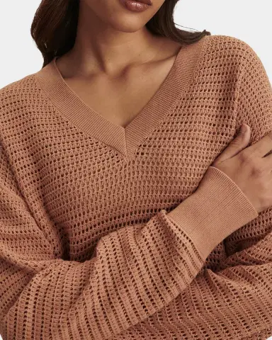 Varley Gaia Open-Knit Cotton Sweater | Thumbnail 5 Varley Gaia Open-Knit Cotton Sweater | Thumbnail 5