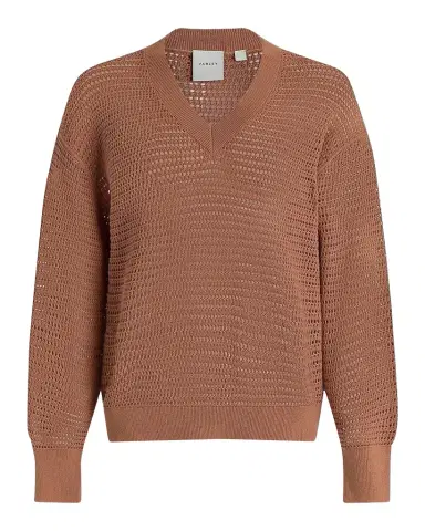 Varley Gaia Open-Knit Cotton Sweater | Thumbnail 1 Varley Gaia Open-Knit Cotton Sweater | Thumbnail 1