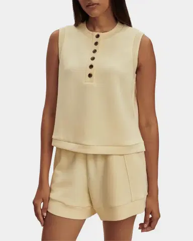 Varley Marla Button-Front Crop Tank | Thumbnail 4 Varley Marla Button-Front Crop Tank | Thumbnail 4