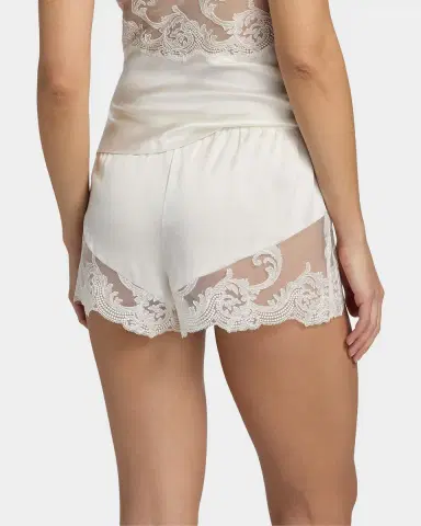 Kiki de Montparnasse Voltaire Lace-Trim Stretch-Silk Shorts | Thumbnail 3 Kiki de Montparnasse Voltaire Lace-Trim Stretch-Silk Shorts | Thumbnail 3