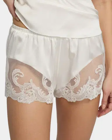 Kiki de Montparnasse Voltaire Lace-Trim Stretch-Silk Shorts | Thumbnail 5 Kiki de Montparnasse Voltaire Lace-Trim Stretch-Silk Shorts | Thumbnail 5