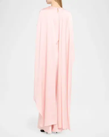 Simkhai Izel Satin Cape Dress | Thumbnail 3 Simkhai Izel Satin Cape Dress | Thumbnail 3