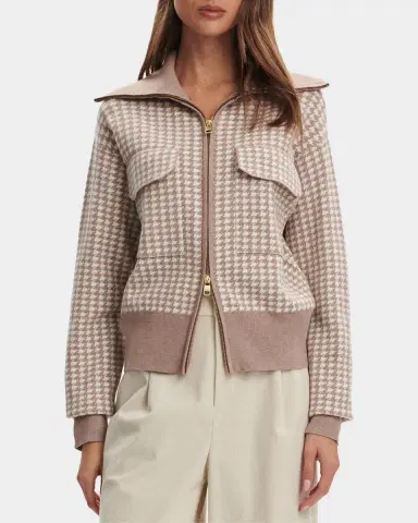 Varley Ablett Houndstooth Jacquard Jacket | Thumbnail 4 Varley Ablett Houndstooth Jacquard Jacket | Thumbnail 4