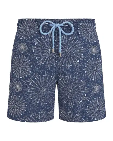 Vilebrequin Men's Mistral Embroidered Sea Urchin Swim Trunks | Thumbnail 1 Vilebrequin Men's Mistral Embroidered Sea Urchin Swim Trunks | Thumbnail 1