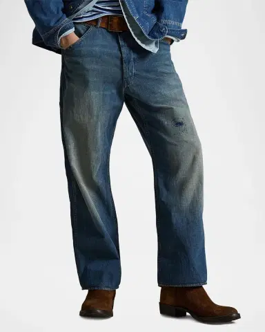 Polo Ralph Lauren Faded Five-Pocket Jeans | Thumbnail 4 Polo Ralph Lauren Faded Five-Pocket Jeans | Thumbnail 4