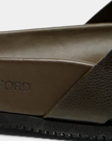 Tom Ford Men's Crisscross Strap Leather Sandals | Thumbnail 4 Tom Ford Men's Crisscross Strap Leather Sandals | Thumbnail 4