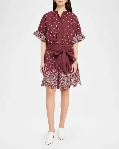Essentiel Antwerp Kaylani Embroidered Mini Shirtdress | Thumbnail 2 Essentiel Antwerp Kaylani Embroidered Mini Shirtdress | Thumbnail 2