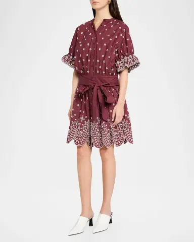 Essentiel Antwerp Kaylani Embroidered Mini Shirtdress | Thumbnail 4 Essentiel Antwerp Kaylani Embroidered Mini Shirtdress | Thumbnail 4