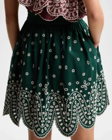 Essentiel Antwerp Karter Scallop Embroidered Mini Skirt | Thumbnail 2 Essentiel Antwerp Karter Scallop Embroidered Mini Skirt | Thumbnail 2