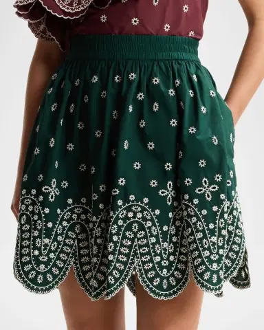 Essentiel Antwerp Karter Scallop Embroidered Mini Skirt | Thumbnail 3 Essentiel Antwerp Karter Scallop Embroidered Mini Skirt | Thumbnail 3