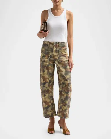 Le Jean Camouflage Barrel-Leg Utility Jeans | Thumbnail 2 Le Jean Camouflage Barrel-Leg Utility Jeans | Thumbnail 2