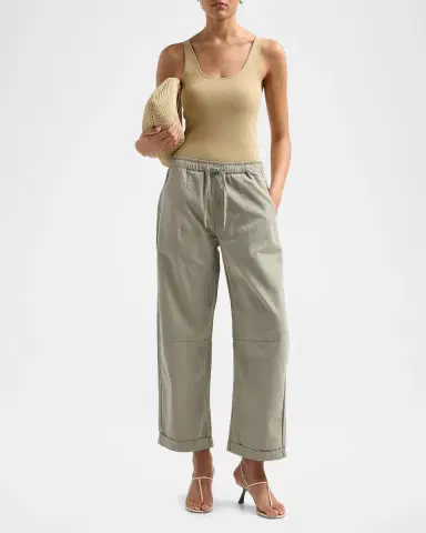 Le Jean Mara Cotton Sateen Wide-Leg Pants | Thumbnail 2 Le Jean Mara Cotton Sateen Wide-Leg Pants | Thumbnail 2