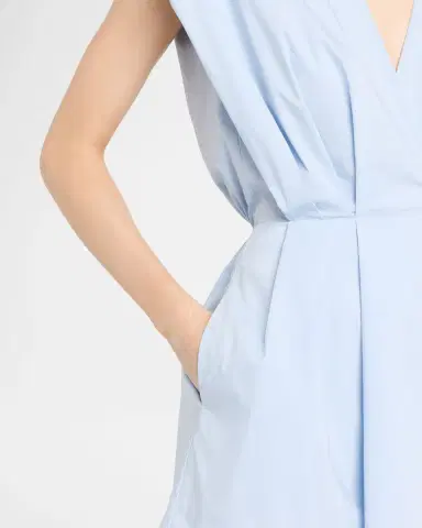 Simkhai Sefi V-Neck Cotton Mini Dress | Thumbnail 5 Simkhai Sefi V-Neck Cotton Mini Dress | Thumbnail 5