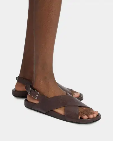 Saint Laurent Helios Leather Sandals | Thumbnail 2 Saint Laurent Helios Leather Sandals | Thumbnail 2