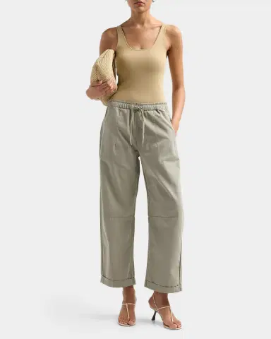 Le Jean Mara Cotton Sateen Wide-Leg Pants | Thumbnail 2 Le Jean Mara Cotton Sateen Wide-Leg Pants | Thumbnail 2
