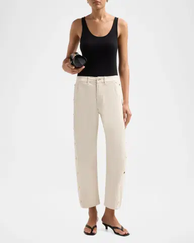 Le Jean Frankie Studded Barrel-Leg Jeans | Thumbnail 2 Le Jean Frankie Studded Barrel-Leg Jeans | Thumbnail 2