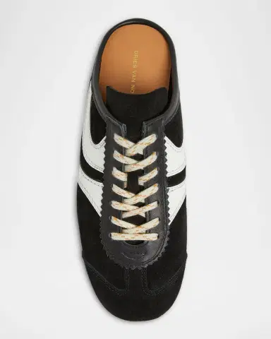 Dries Van Noten Mixed Leather Retro Runner Sneaker Mules | Thumbnail 4 Dries Van Noten Mixed Leather Retro Runner Sneaker Mules | Thumbnail 4