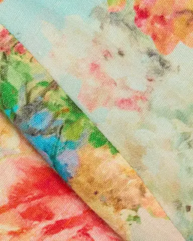 Hemant & Nandita Floral Linen-Cotton Crop Top | Thumbnail 6 Hemant & Nandita Floral Linen-Cotton Crop Top | Thumbnail 6