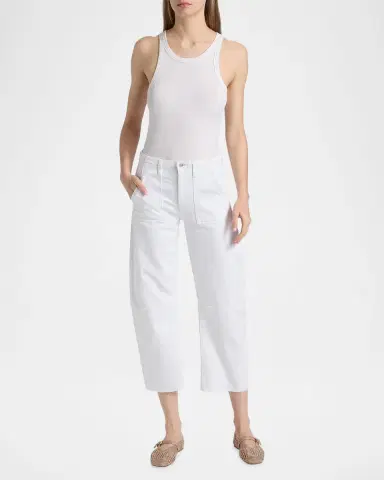Le Jean Utility Soft Barrel Crop Jeans | Thumbnail 2 Le Jean Utility Soft Barrel Crop Jeans | Thumbnail 2