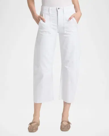 Le Jean Utility Soft Barrel Crop Jeans | Thumbnail 4 Le Jean Utility Soft Barrel Crop Jeans | Thumbnail 4