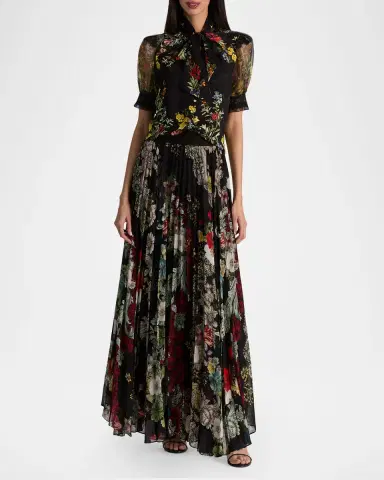 ALICE + OLIVIA Katz Pleated Maxi Skirt | Thumbnail 2 ALICE + OLIVIA Katz Pleated Maxi Skirt | Thumbnail 2