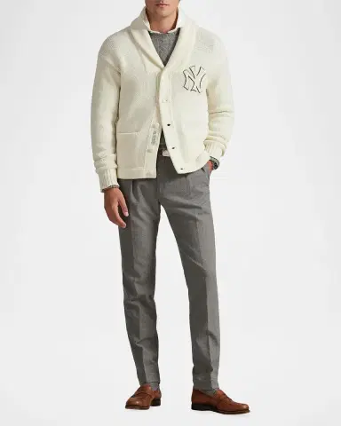 Polo Ralph Lauren Men's New York Yankees Wool-Blend Shawl Cardigan | Thumbnail 2 Polo Ralph Lauren Men's New York Yankees Wool-Blend Shawl Cardigan | Thumbnail 2
