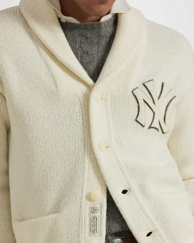 Polo Ralph Lauren Men's New York Yankees Wool-Blend Shawl Cardigan | Thumbnail 5 Polo Ralph Lauren Men's New York Yankees Wool-Blend Shawl Cardigan | Thumbnail 5