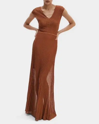 rag & bone Aubrey Metallic Rib-Knit Maxi Dress | Thumbnail 2 rag & bone Aubrey Metallic Rib-Knit Maxi Dress | Thumbnail 2
