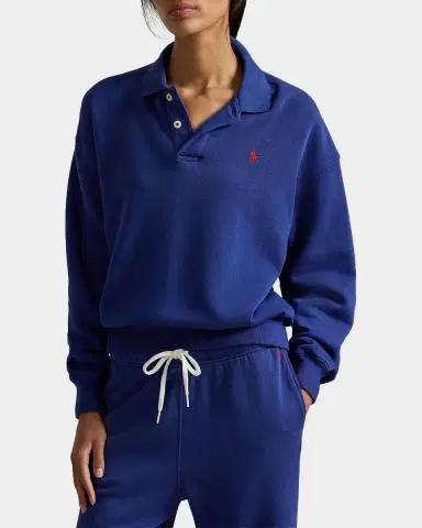 Polo Ralph Lauren Logo Cotton-Blend Polo Sweatshirt | Thumbnail 4 Polo Ralph Lauren Logo Cotton-Blend Polo Sweatshirt | Thumbnail 4