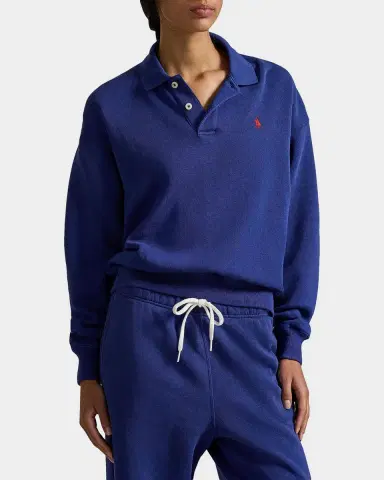 Polo Ralph Lauren Logo Cotton-Blend Polo Sweatshirt | Thumbnail 6 Polo Ralph Lauren Logo Cotton-Blend Polo Sweatshirt | Thumbnail 6