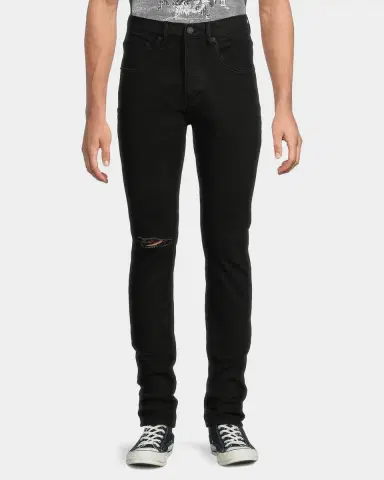 PURPLE P002 Knee Slit Rinse Slim Jeans | Thumbnail 4 PURPLE P002 Knee Slit Rinse Slim Jeans | Thumbnail 4