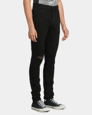 PURPLE P002 Knee Slit Rinse Slim Jeans | Thumbnail 6 PURPLE P002 Knee Slit Rinse Slim Jeans | Thumbnail 6