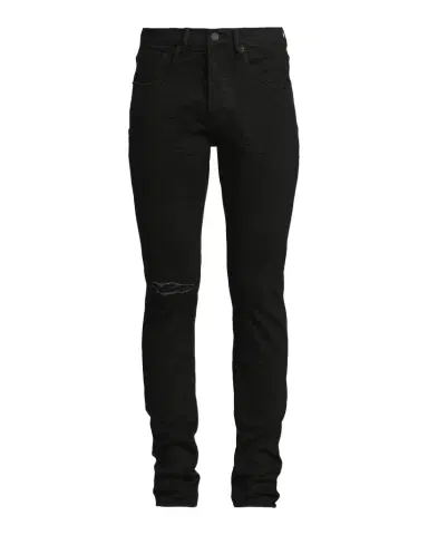 PURPLE P002 Knee Slit Rinse Slim Jeans | Thumbnail 1 PURPLE P002 Knee Slit Rinse Slim Jeans | Thumbnail 1