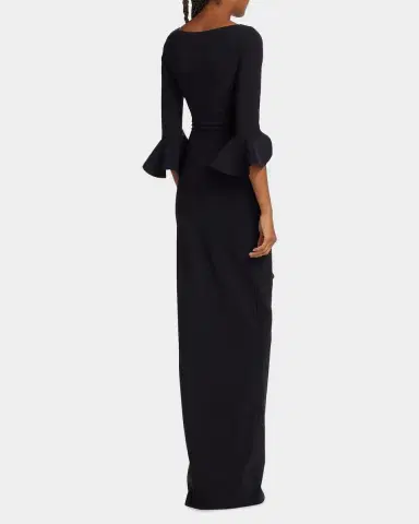 Chiara Boni La Petite Robe Zalfa Ruched Column Gown | Thumbnail 3 Chiara Boni La Petite Robe Zalfa Ruched Column Gown | Thumbnail 3