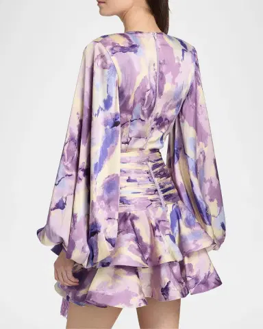 Bronx and Banco Wisteria Bedouin Abstract A-Line Mini Dress | Thumbnail 3 Bronx and Banco Wisteria Bedouin Abstract A-Line Mini Dress | Thumbnail 3