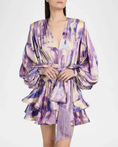 Bronx and Banco Wisteria Bedouin Abstract A-Line Mini Dress | Thumbnail 4 Bronx and Banco Wisteria Bedouin Abstract A-Line Mini Dress | Thumbnail 4